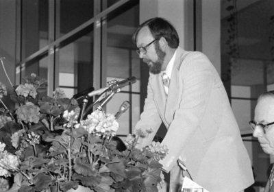 Dr. Aston Speaking at Inaugural Luncheon in 1978
